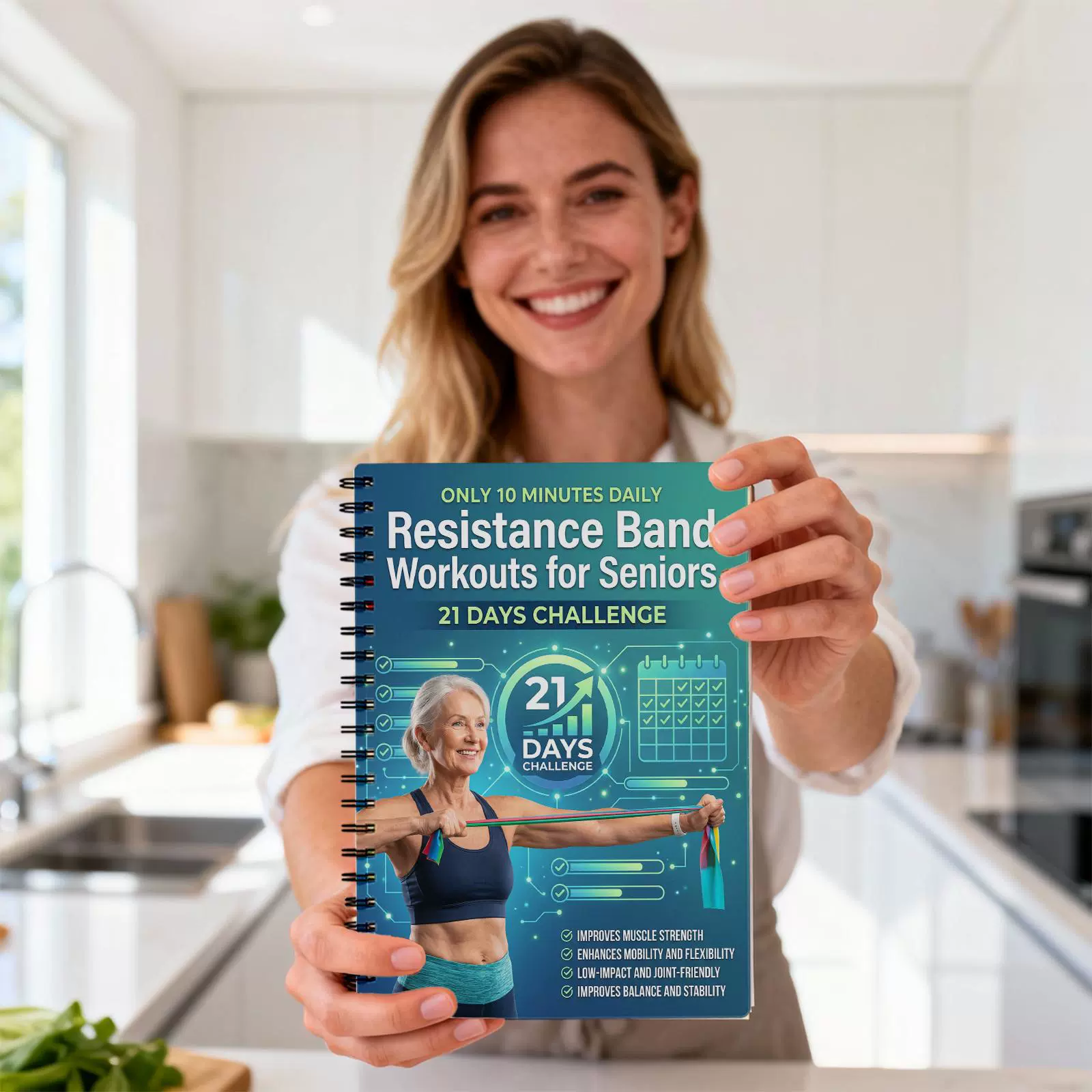 Fitness Journal Planner - Oefeningen met weerstandsbanden voor senioren Boek