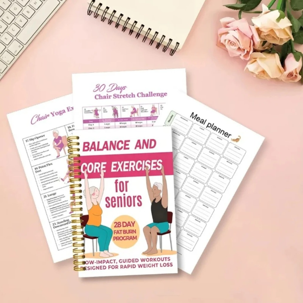 Stoelyoga-oefenboek voor senio - Fitness Journal Planner recensie en prijs