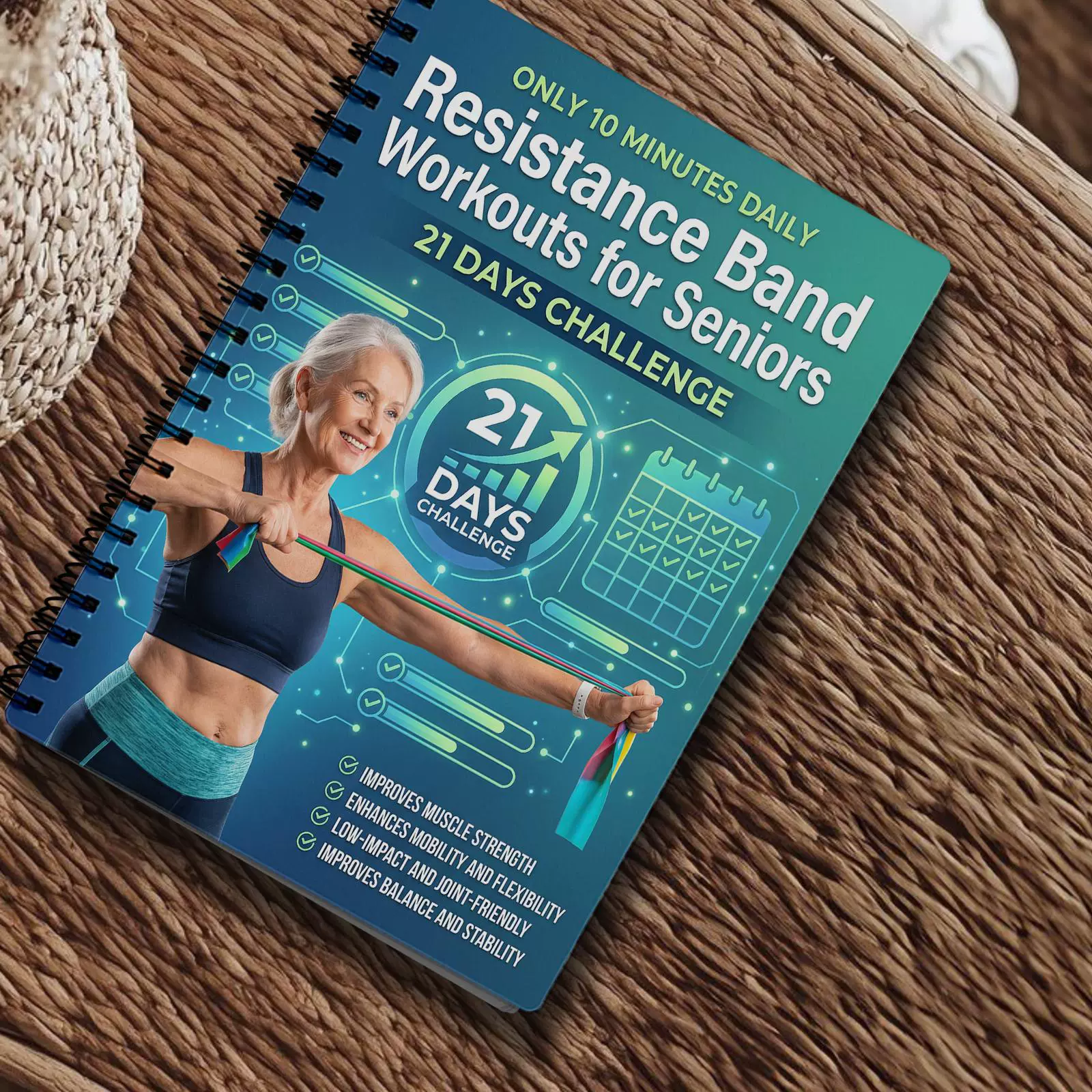 Oefeningen met weerstandsbande - Fitness Journal Planner recensie en prijs